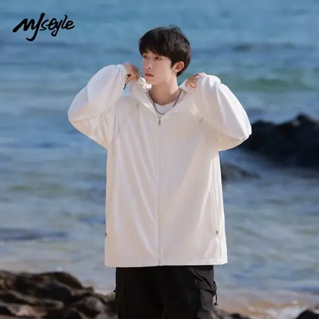 MJ STYLE夏防晒衣原纱防紫外线轻薄外套防晒户男款外透气夹克外套商品大图