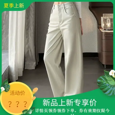 天丝透气裤子2025年秋季新款含莱赛尔休闲纯色长裤女装苏醒的乐园商品大图