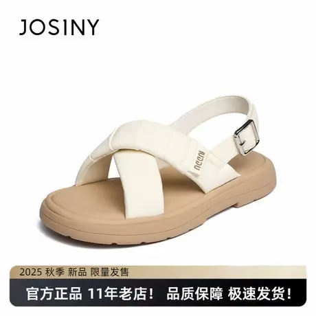 卓诗尼2025年夏季新款凉鞋女款女鞋子休闲简约百搭平底沙滩鞋商品大图