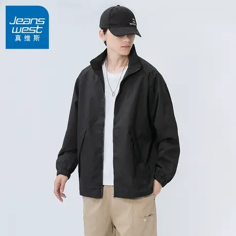 N5真维斯外套男2025秋季新款美式潮牌立领时尚百搭男士春秋装夹克图片