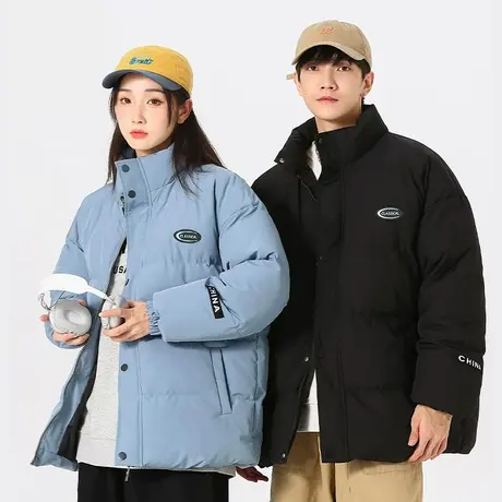 oversize情侣装潮流棉服男秋冬棉衣保暖御寒2023立领开衫休闲外套商品大图