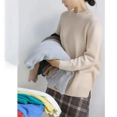 冬季软糯慵懒女士毛衣2023年新款秋冬女装宽松打底衫女爆款内搭潮商品大图