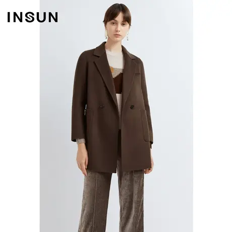 INSUN恩裳线上专选冬季美拉德双面呢外套商品大图