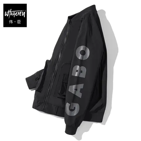 伟臣潮牌大码男装秋冬新品男士夹克外套胖子加肥加大宽松肥佬上衣商品大图