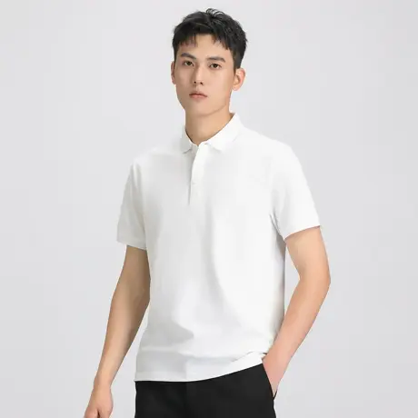 2025夏季净色翻领短袖POLO衫男士商务休闲保罗百搭半袖T恤上衣潮图片
