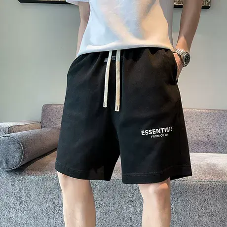 夏季男士字母印花短裤五分裤裤子沙滩裤中裤宽松休闲潮流百搭运动商品大图