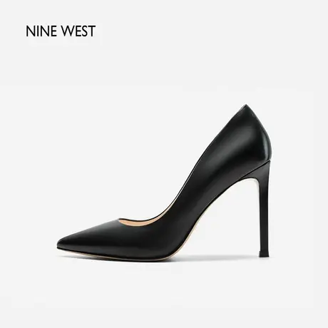 Nine West/玖熙白玫瑰尖头细跟经典纯色高跟鞋2025夏新款气质单鞋图片