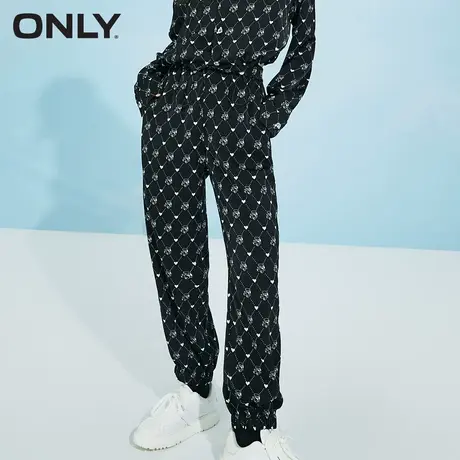 ONLY奥莱春季新款束脚满印休闲裤女图片