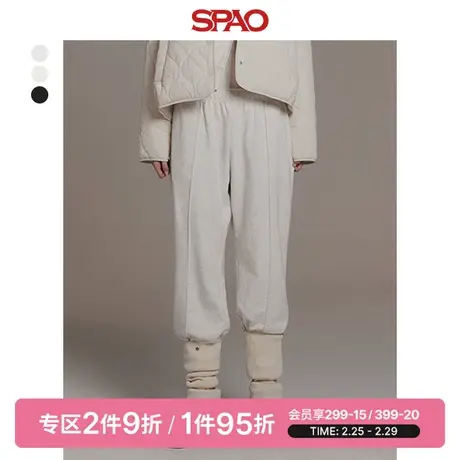 SPAO韩国同款春季新款女士休闲卫裤宽松运动长裤SPMTD49U15图片