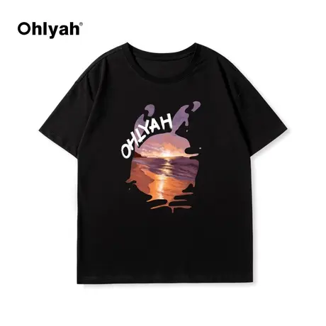 Ohlyah短袖t恤女夏2022新款宽松ins潮牌oversize设计感小众上衣图片