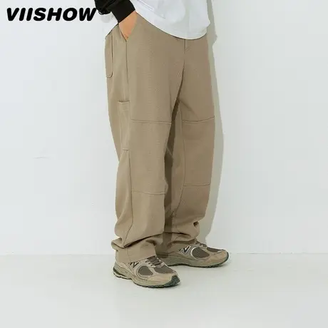 VIISHOW男士休闲裤夏季宽松垂感户外运动长裤潮牌百搭男生直筒裤商品大图