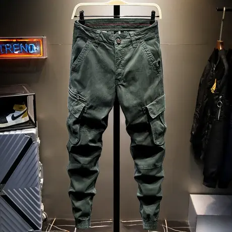 春夏款休闲裤男韩版百搭工装裤宽松小脚裤运动束脚裤潮牌男士长裤商品大图