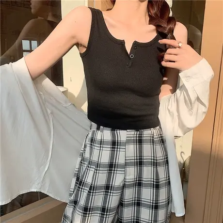 夏季ins风韩版修身显瘦小吊带女性感背心港味Chic短款可外穿潮款图片