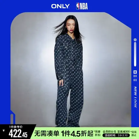 ONLY2023冬季新款NBA联名直筒连衣牛仔裤女|123164003商品大图