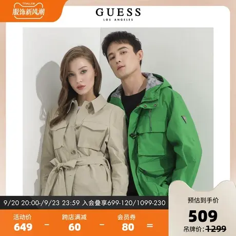 GUESS 情侣款男士倒三角LOGO外套M2GL37T02F0商品大图