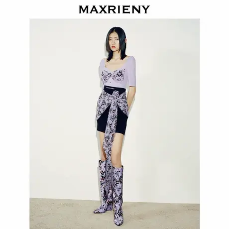 【限量主题秀款】MAXRIENY精美复古中式蝴蝶结针织上衣商品大图