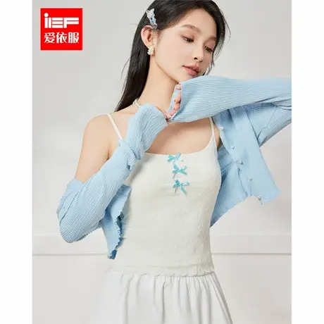 IEF/爱依服2025夏季新款法式甜美辣妹气质修身百搭蕾丝吊带上衣图片