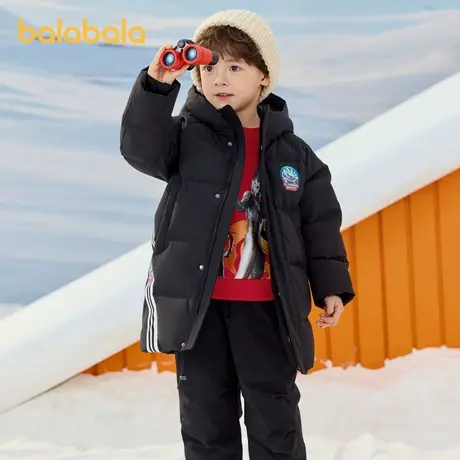 【奥特曼IP】巴拉巴拉男童羽绒服中长款2025冬装新款外套商品大图