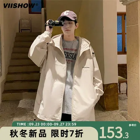 VIISHOW外套男款春秋潮牌防风冲锋夹克痞帅夹克春秋季美式户外机商品大图