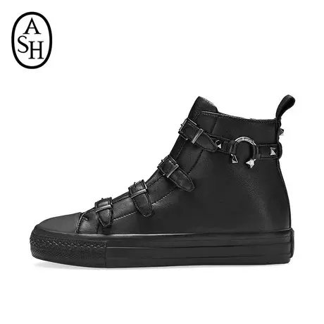 ASH女鞋2023新款VICTIM系列潮流铆钉高帮休闲鞋做旧单鞋加硫鞋商品大图