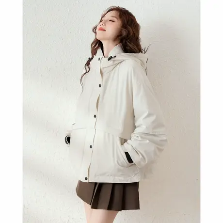 唐狮新款灰色羽绒服女士冬季穿搭短款宽松运动风羽绒外套爆款tuTA图片