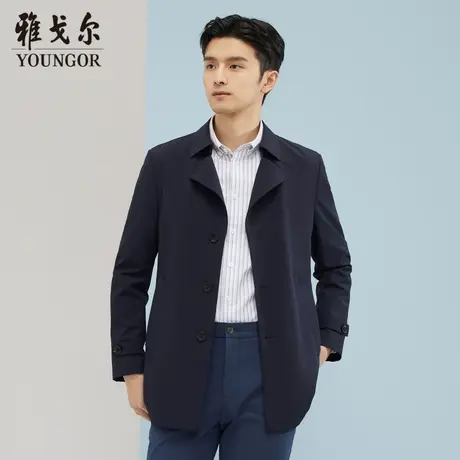 雅戈尔奥莱 商场同款男士单风衣秋季新款官方商务休闲潮流外套男商品大图