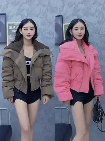 网红韩版冬季羽绒服短款外套女小个子2023新款加厚ins显瘦上衣潮图片