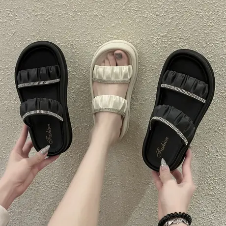 拖鞋女款夏季时尚外穿2024新款室内家居踩屎感浴室洗澡防滑凉拖鞋图片