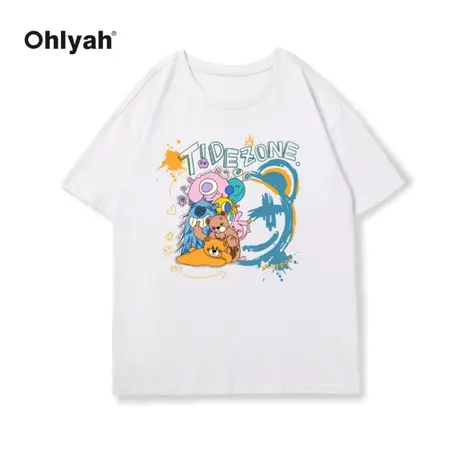 纯棉短袖t恤女上衣宽松韩版网红潮牌ins夏装半袖情侣T恤班服定制图片