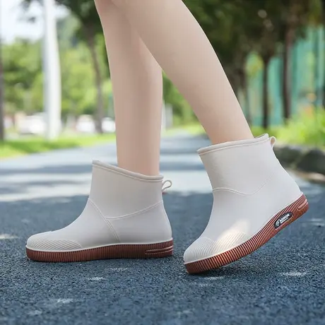 日系雨鞋女时尚款外穿女款雨靴胶鞋防滑成人短筒水鞋防水防滑塑料商品大图