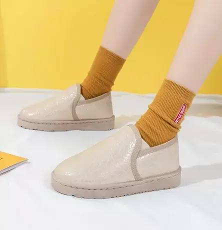 网红雪地靴女冬季加绒加厚保暖棉鞋2023新款韩版短靴一脚蹬面包鞋图片