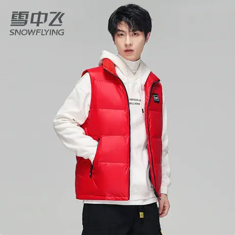 雪中飞羽绒马甲男春秋新款立领时尚都市休闲外穿轻薄男装背心坎肩商品大图
