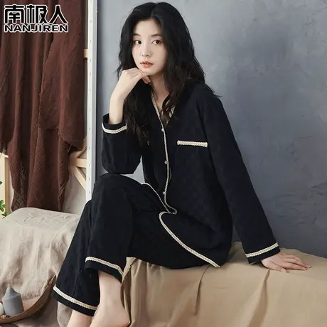 睡衣春秋款女 纯棉 女士冬季长袖小香风家居服女款2023新款秋冬款图片