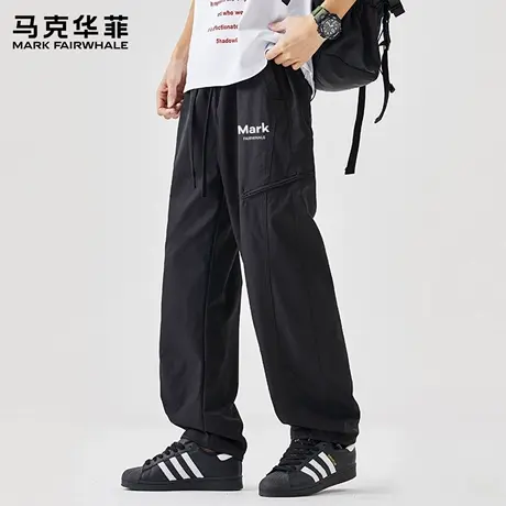 马克华菲工装裤男2025新款夏季薄款直筒裤耐磨美式黑色休闲裤男款商品大图