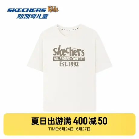 Skechers斯凯奇2025年春季中性儿童缤纷休闲系列短袖T恤商品大图