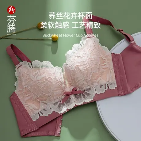 芬腾【小胸显大/大胸显小】女士聚拢内衣收副防下垂文胸90G174商品大图