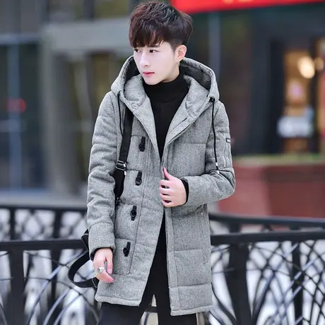 棉衣男士中长款冬季外套2023年新款潮流加厚棉袄冬天羽绒棉服男装商品大图