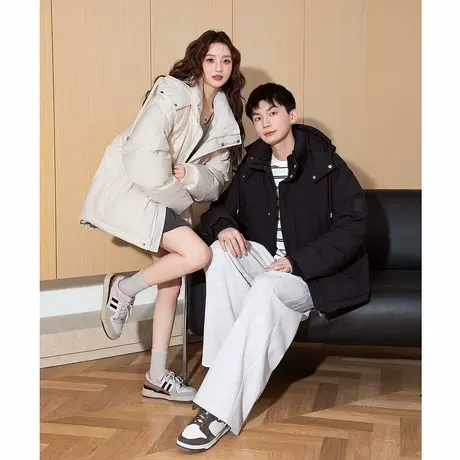 唐狮冬季新款情侣羽绒服休闲连帽短款面包服保暖加厚潮流外套TD图片