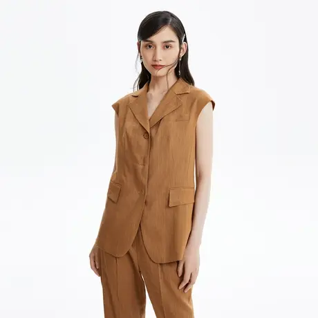 LANCY/俪雅商场同款女装新款夏通勤西装马甲女士潮流时尚马夹奥莱图片
