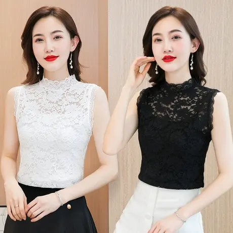 背心吊带女无袖上衣修身蕾丝打底衫性感内搭2022春秋百搭外穿t恤图片