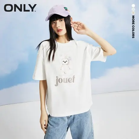 ONLY奥莱夏季时尚休闲印花潮宽松圆领短袖T恤女商品大图