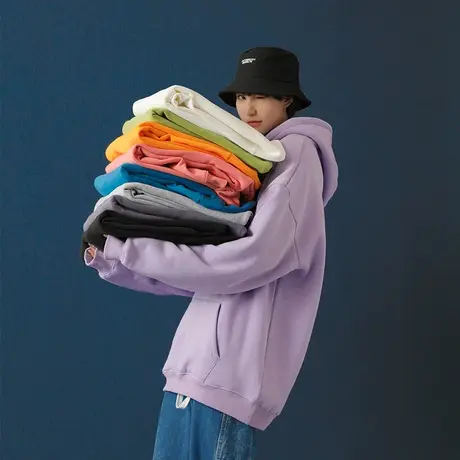 秋冬季卫衣男连帽潮流港风宽松学生加厚情侣韩版潮牌帅气bf风外套商品大图