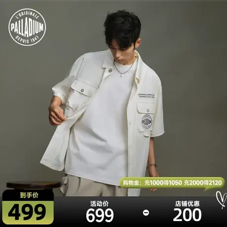 PALLADIUM帕拉丁衬衣宽松环保印花潮流时尚休闲短袖衬衫108157商品大图