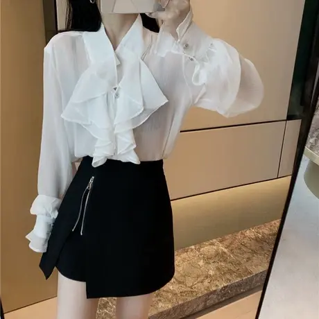 黑色休闲高腰西装短裤女小个子性感弹力小众热裤显瘦包臀裤职业商品大图