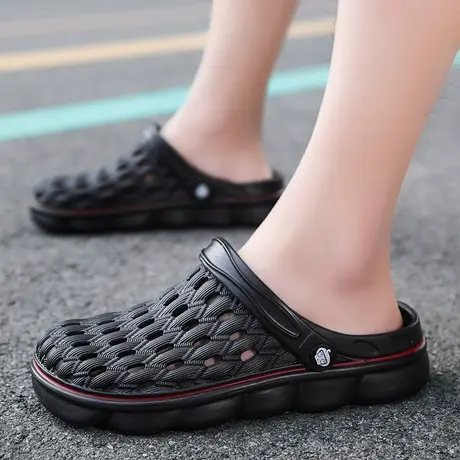 雨鞋男款夏季时尚钓鱼水鞋透气胶鞋厨房工作鞋防滑户外溯溪涉水鞋商品大图