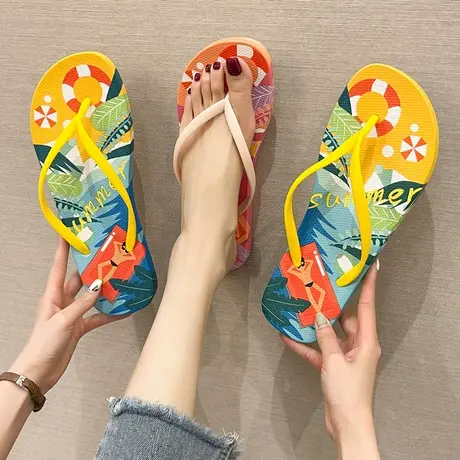 人字拖鞋女网红时尚新款家用外穿室内防滑休闲百搭平底潮ins夏季商品大图