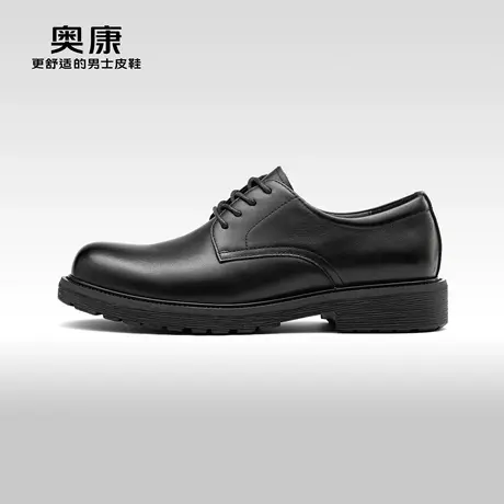 AOKANG奥康 2023秋季新款 商务正装德比鞋男士真皮系带厚底鞋图片