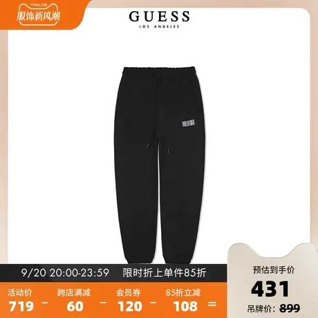 GUESS23 新款秋男士潮牌宽松束脚抽绳休闲运动裤卫裤-X3PQ53K2Q40商品大图