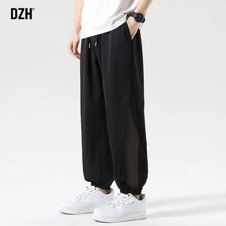 男士网眼冰丝裤男夏季薄款垂感裤子男款休闲百搭束脚裤潮牌空调裤商品大图