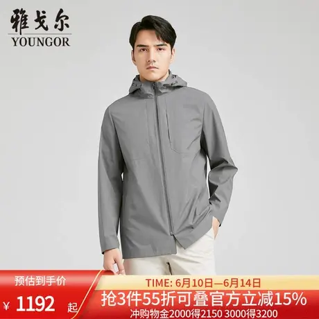 【商场同款】雅戈尔男士风衣春季新款官方商务休闲短款风衣外套男商品大图
